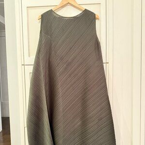 Issey Miyake Pleats Please Green/Grey Dress.